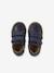 Leren geborstelde babysneakers ecru+marineblauw+veel wit - vertbaudet enfant 