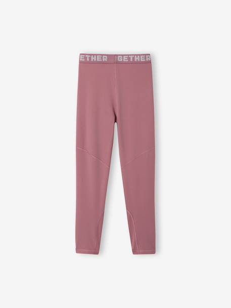 Essentiële legging voor meisjes antraciet+oudroze+saliegroen - vertbaudet enfant 