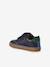 Leren geborstelde babysneakers ecru+marineblauw+veel wit - vertbaudet enfant 