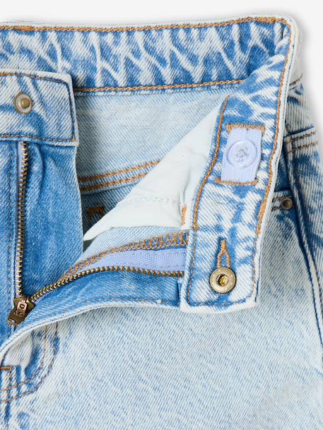 Ballonjeans meisje gebleekt denim+middenblauw - vertbaudet enfant 
