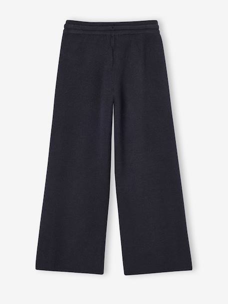 Wijde gebreide meisjesbroek antraciet+beige - vertbaudet enfant 