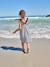 Meisjesjurk zonder mouwen marineblauw+oudroze - vertbaudet enfant 