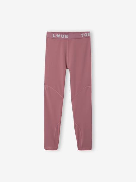 Essentiële legging voor meisjes antraciet+oudroze+saliegroen - vertbaudet enfant 