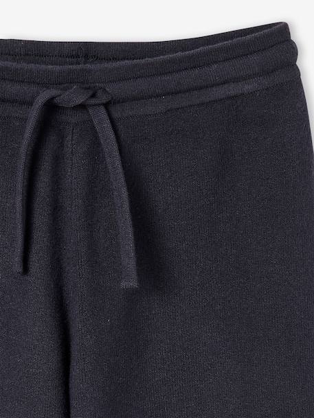 Wijde gebreide meisjesbroek antraciet+beige - vertbaudet enfant 