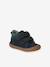 Babyslofjes van zacht leer met antislip beige+blauw+bruin+chocoladebruin+felblauw+groen+oceaanblauw+okergeel+saliegroen+veel beige+veel bruin+veel groen - vertbaudet enfant 