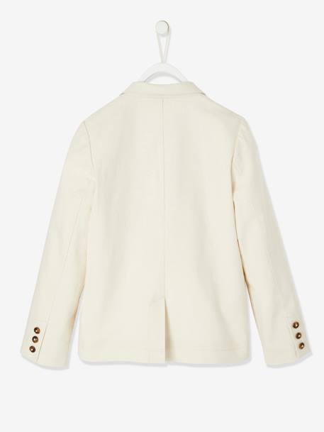 Feestelijk jasje voor jongens van katoen/linnen beige+blauw+donker marineblauw+lichtbeige+saliegroen - vertbaudet enfant 