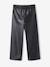 Lange slim legging met leerlook zwart - vertbaudet enfant 