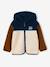 Sherpavest met capuchon jongen dennen+middenblauw - vertbaudet enfant 