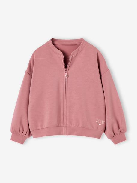 Sweatvest voor meisjes oudroze - vertbaudet enfant 