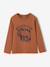 Jongensshirt met lange mouwen antraciet+cappuccino+rood+saliegroen+wit - vertbaudet enfant 