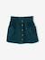 Fluwelen rok met zakjes hartjes antraciet+groenblauw+kameel+zachtpaars - vertbaudet enfant 
