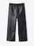 Lange slim legging met leerlook zwart - vertbaudet enfant 