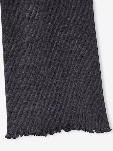 Wijde gebreide legging voor meisjes gemêleerd grijs+taupe - vertbaudet enfant 