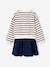 Jurk 2-in-1 van molton en katoenen gaas antraciet+marineblauw+rood - vertbaudet enfant 