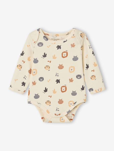 Set van 3 babyrompers met lange mouwen hazelnoot - vertbaudet enfant 