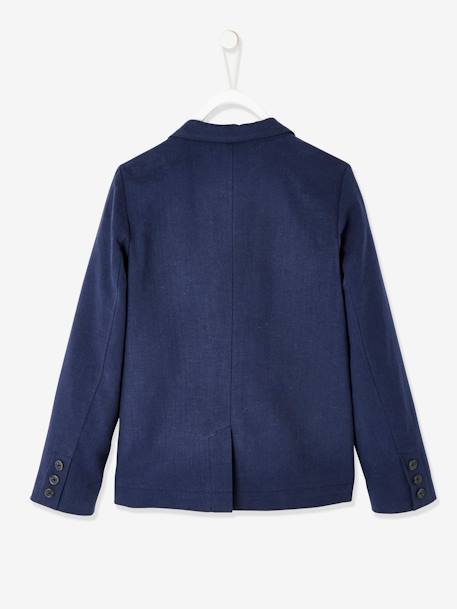 Feestelijk jasje voor jongens van katoen/linnen beige+blauw+donker marineblauw+lichtbeige+saliegroen - vertbaudet enfant 