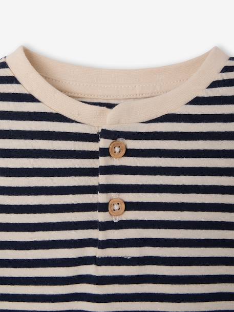 Set van 3 T-shirts Basics van biokatoen baby pecannoot+terracotta - vertbaudet enfant 
