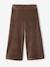Wijde, fluwelen broek voor meisjes antraciet+bruin+chocoladebruin+ecru+grijsblauw+kaki+pruim+rozen+zachtpaars - vertbaudet enfant 