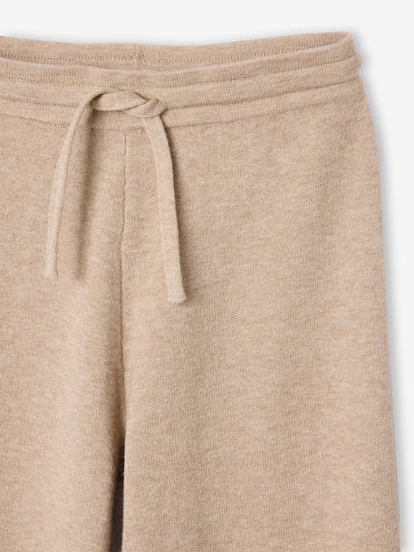 Wijde gebreide meisjesbroek antraciet+beige - vertbaudet enfant 