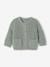 Babyvestje van grof gebreid breisel gemêleerd beige+saliegroen - vertbaudet enfant 