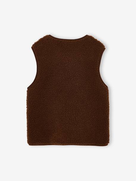 Mouwloos vest chocoladebruin+zandbeige+zwart - vertbaudet enfant 