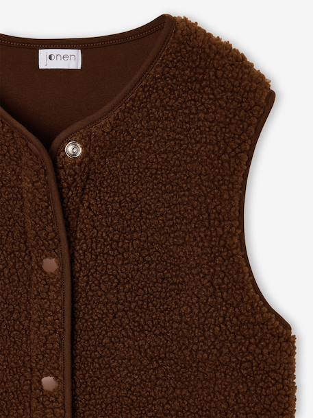 Mouwloos vest chocoladebruin+zandbeige+zwart - vertbaudet enfant 