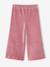 Wijde, fluwelen broek voor meisjes antraciet+bruin+chocoladebruin+ecru+grijsblauw+kaki+pruim+rozen+zachtpaars - vertbaudet enfant 