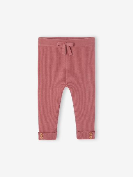 Tricot babylegging beige+groengrijs+oudroze+vanille - vertbaudet enfant 