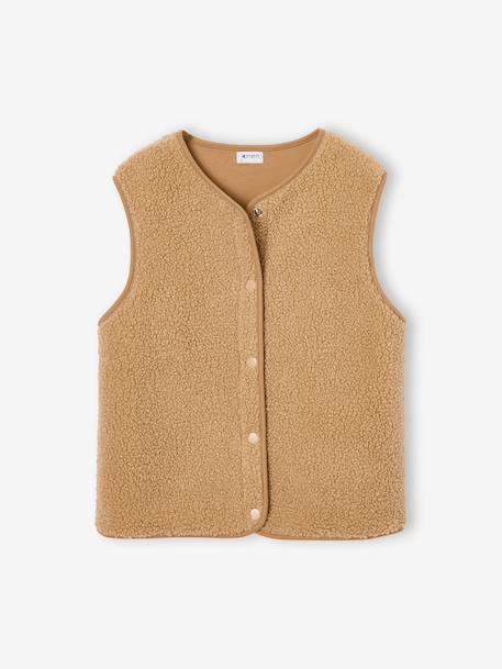 Mouwloos vest chocoladebruin+zandbeige+zwart - vertbaudet enfant 