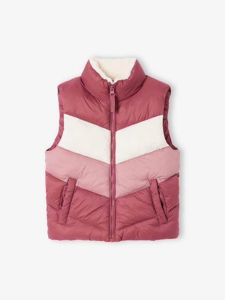 Lichte bodywarmer zonder mouwen pruim - vertbaudet enfant 