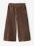 Wijde, fluwelen broek voor meisjes antraciet+bruin+chocoladebruin+ecru+grijsblauw+kaki+pruim+rozen+zachtpaars - vertbaudet enfant 