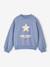 Meisjessweater met ronde hals chambrayblauw+gemêleerd grijs - vertbaudet enfant 
