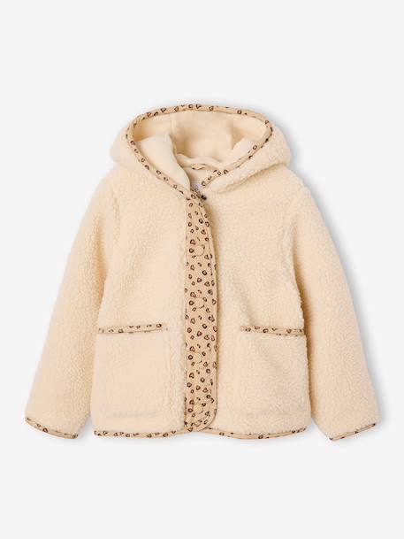 Meisjesjas met capuchon vanille - vertbaudet enfant 