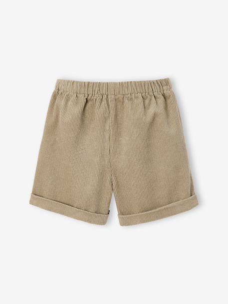 Short van velours met hartvormige zakken voor meisjes, gemakkelijk aan te trekken. kaki+marineblauw+oudroze+rozen - vertbaudet enfant 