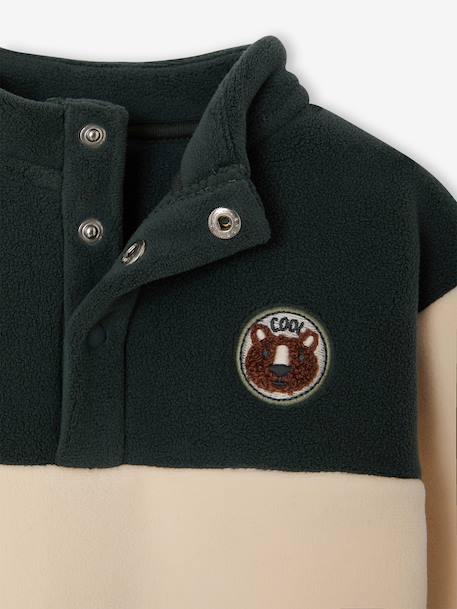 Fleece babysweater met opstaande kraag dennen - vertbaudet enfant 