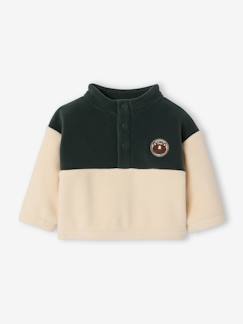 Baby-Fleece babysweater met opstaande kraag