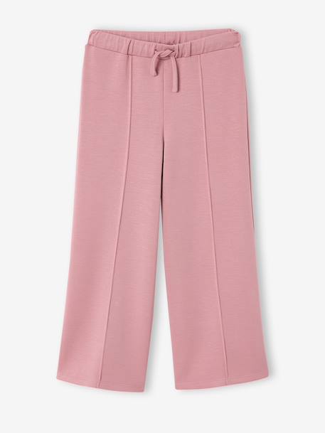 Wijde joggingbroek voor meisjes oudroze - vertbaudet enfant 