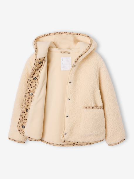 Meisjesjas met capuchon vanille - vertbaudet enfant 
