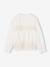Meisjesblouse met lange mouwen ecru - vertbaudet enfant 
