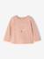 Babyshirt met lange mouwen en print roze (poederkleur)+vanille - vertbaudet enfant 
