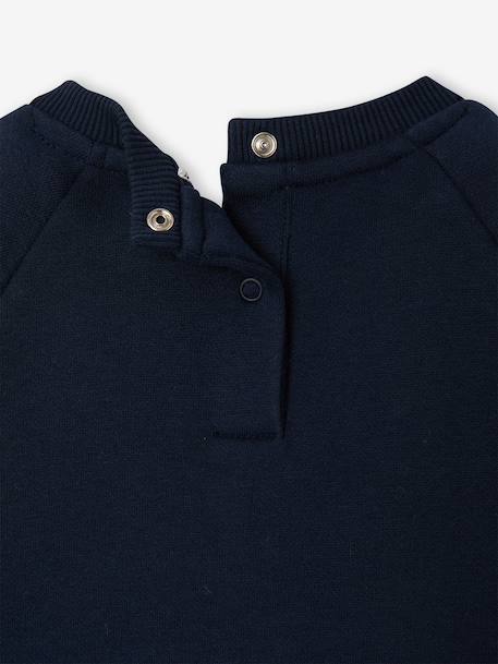 Baby sweater met lange mouwen marineblauw+okergeel - vertbaudet enfant 