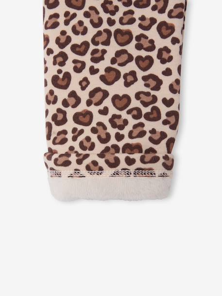Meisjeslegging met fleecevoering Bruin met print+donkergrijs+grijs, bedrukt+inktblauw+rozenhout - vertbaudet enfant 