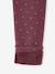 Set van 2 leggings gevoerd met fleece mesh voor meisjes antraciet+pruim - vertbaudet enfant 