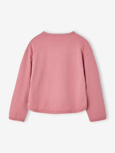Meisjesshirt met lange mouwen ecru+zachtpaars - vertbaudet enfant 