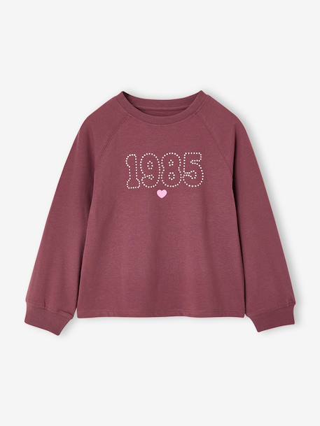 Meisjesshirt met studs inktblauw+pruim - vertbaudet enfant 