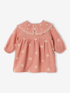 -Babyjurk met geborduurde kraag