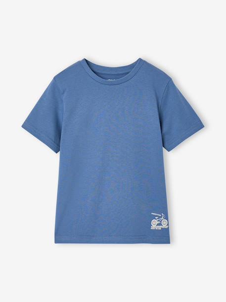 Set van 3 T-shirt met korte mouwen amandelgroen+karamel+marineblauw+pecannoot+petrolblauw+saliegroen - vertbaudet enfant 
