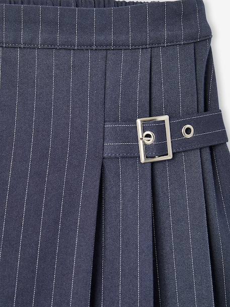 Geplooide skort voor meisjes JONEN antraciet+marineblauw - vertbaudet enfant 