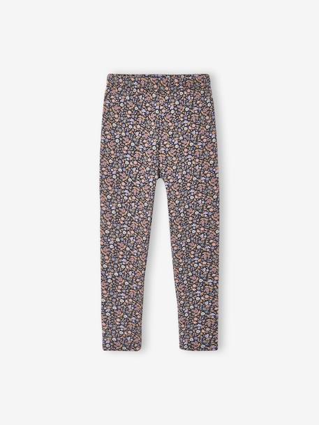 Meisjeslegging met fleecevoering Bruin met print+donkergrijs+grijs, bedrukt+inktblauw+rozenhout - vertbaudet enfant 