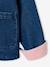 Denim meisjesjas met ribkraag middenblauw - vertbaudet enfant 